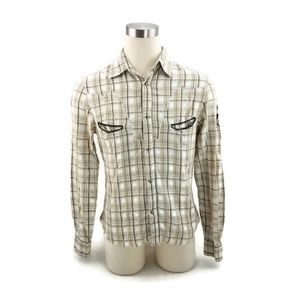 XRAY Mens Distressed Western Shirt PRIMEX Plaid!.